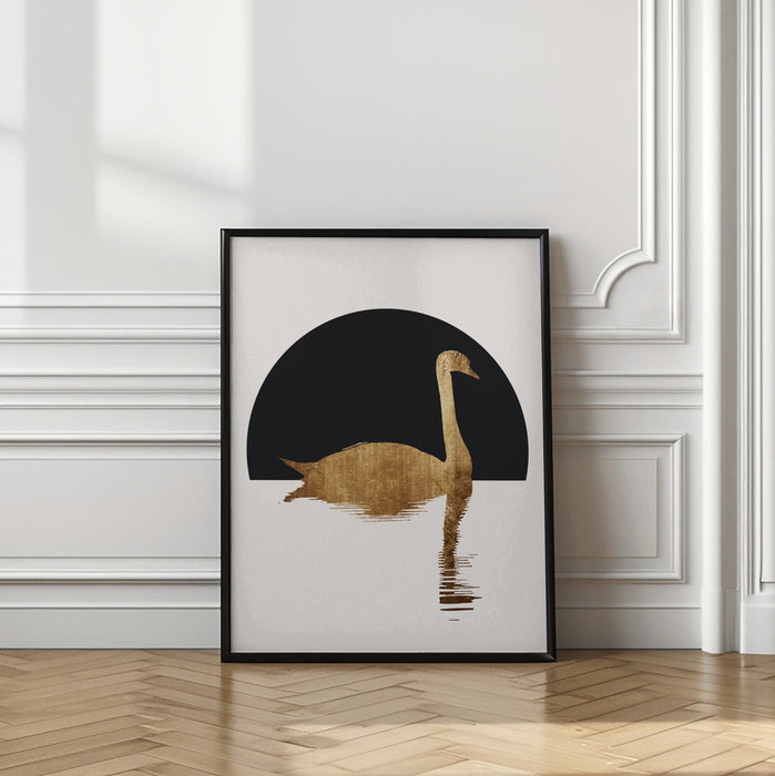 The Swan   Black Framed Art Wall Decor