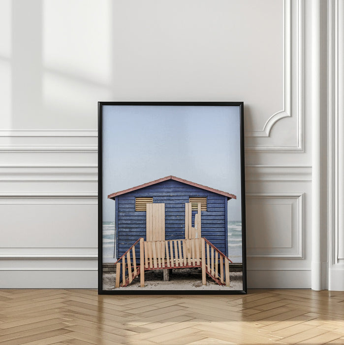 Blue Hut Framed Art Modern Wall Decor