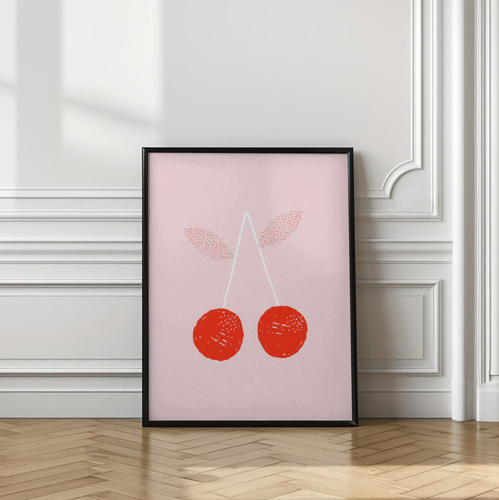 Cherries Framed Art Modern Wall Decor