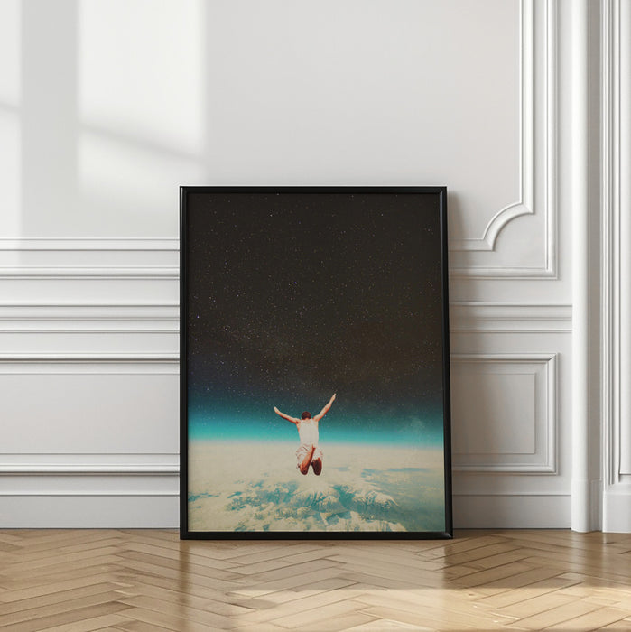 Falling With a Hidden Smile Framed Art Modern Wall Decor