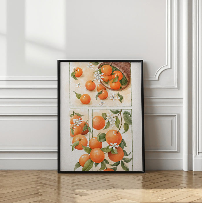 Orange Blossom Framed Art Modern Wall Decor