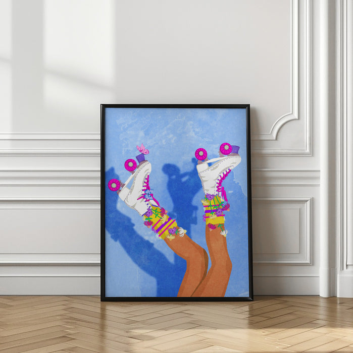 Skate like a Girl Framed Art Wall Decor