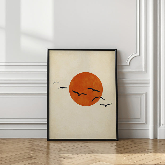 Dancing With the Sun Framed Art Modern Wall Decor