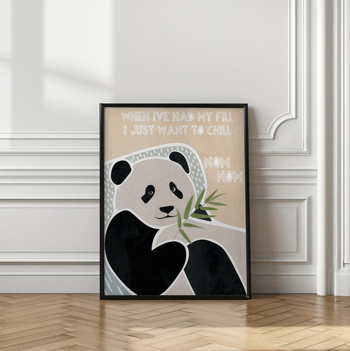 Children's panda typography Framed Art Modern Wall Decor