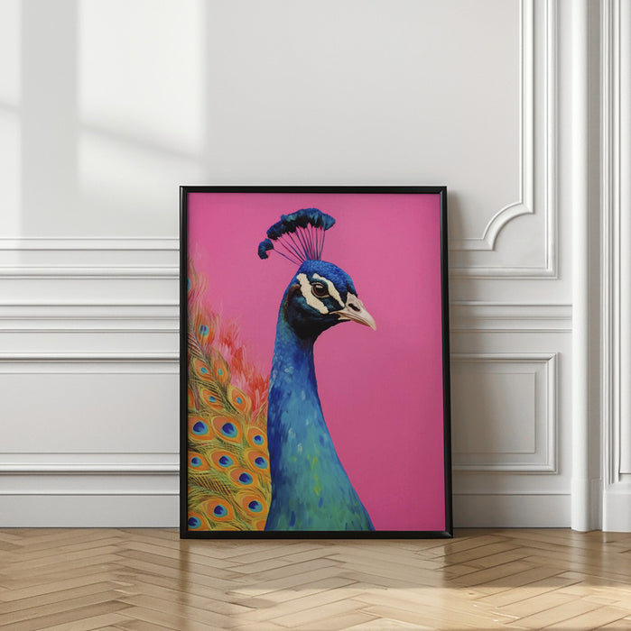 Beautiful Peacock Framed Art Modern Wall Decor