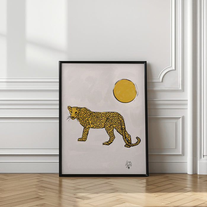 Leopard and Sun   Erum Khalili.png Framed Art Wall Decor