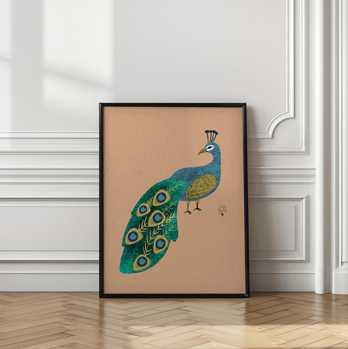 Peacock Erum Khalili.png Framed Art Modern Wall Decor