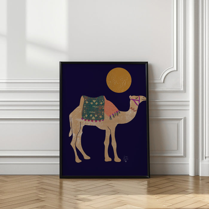 Camel and Moon   Erum Khalili.png Framed Art Modern Wall Decor