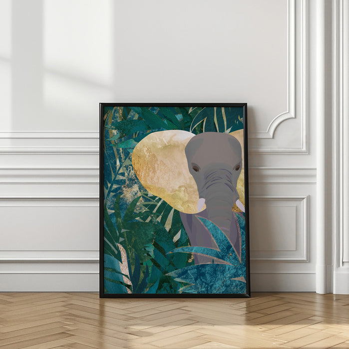 Elephant in the jungle Framed Art Modern Wall Decor