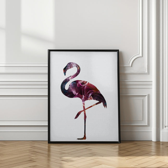 Flamingo Silhouette Framed Art Wall Decor