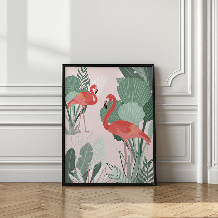 Flamingo Dreams Framed Art Wall Decor