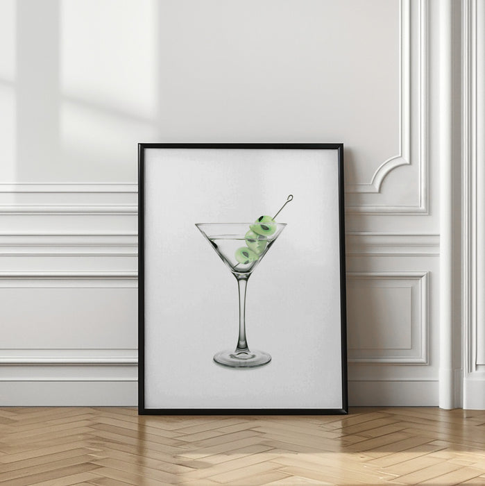 UFO Martini Framed Art Modern Wall Decor