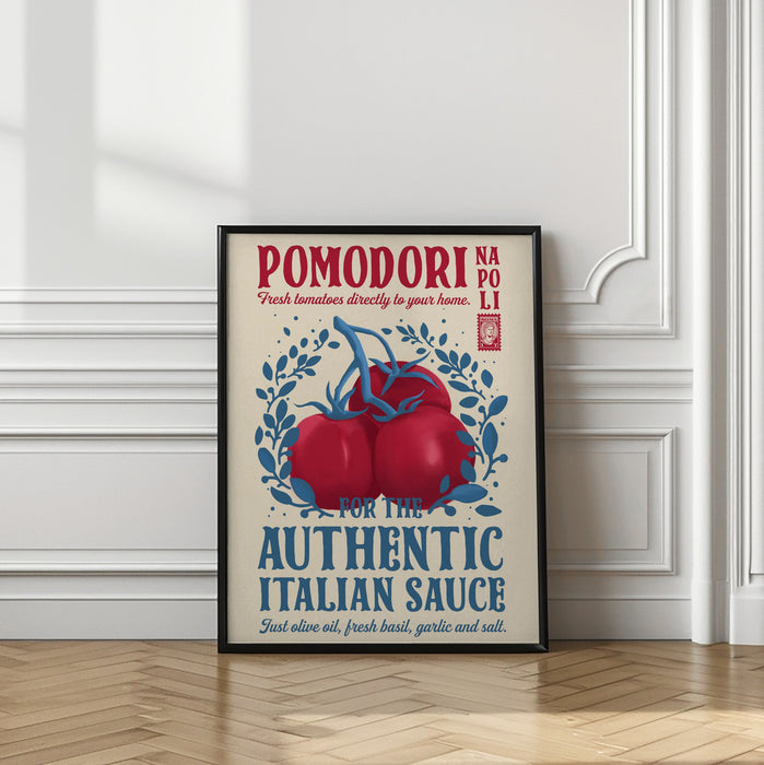 Pomodori Kitchen print Framed Art Modern Wall Decor