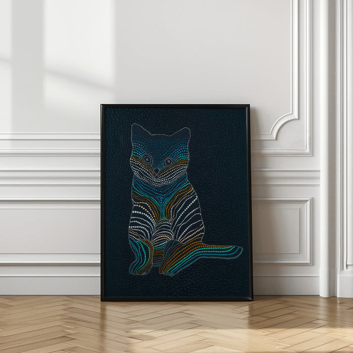 Meow Meow Framed Art Modern Wall Decor