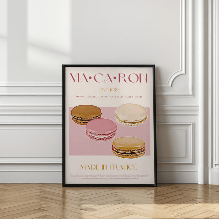 Macaron Print Framed Art Wall Decor