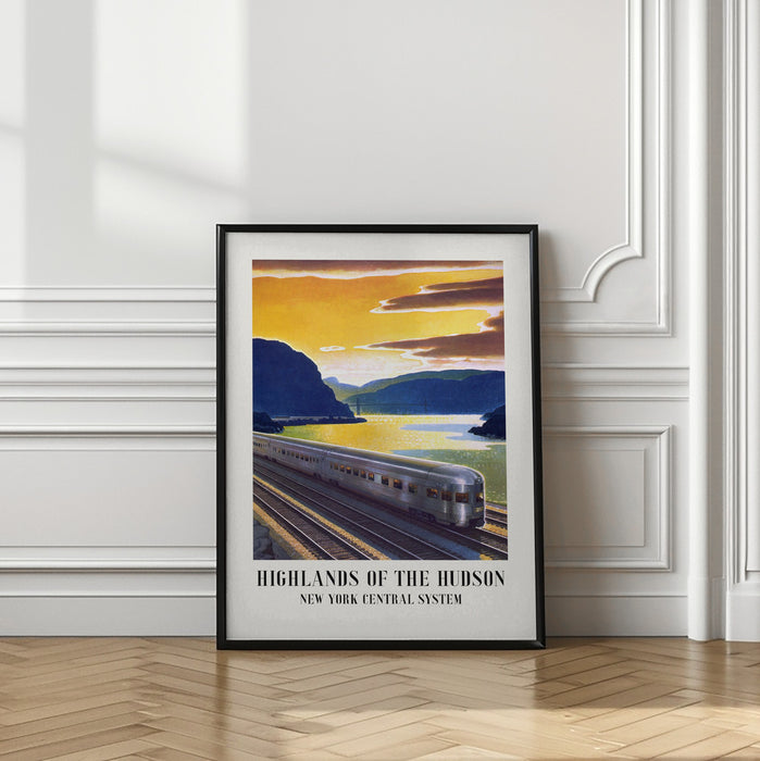 Highlands of the Hudson  New York Central System Framed Art Modern Wall Decor