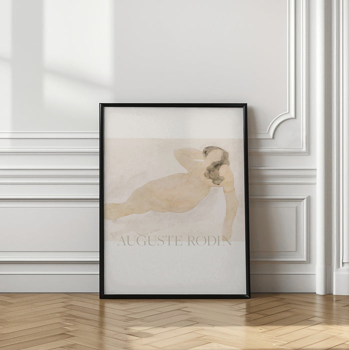 Study of a Nude (lying On Side) Framed Art Modern Wall Decor