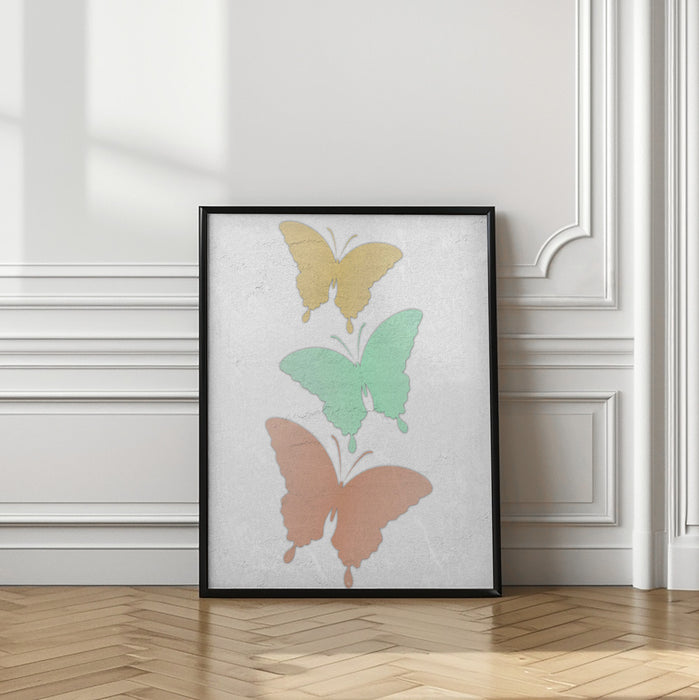 Light Butterflies Framed Art Modern Wall Decor