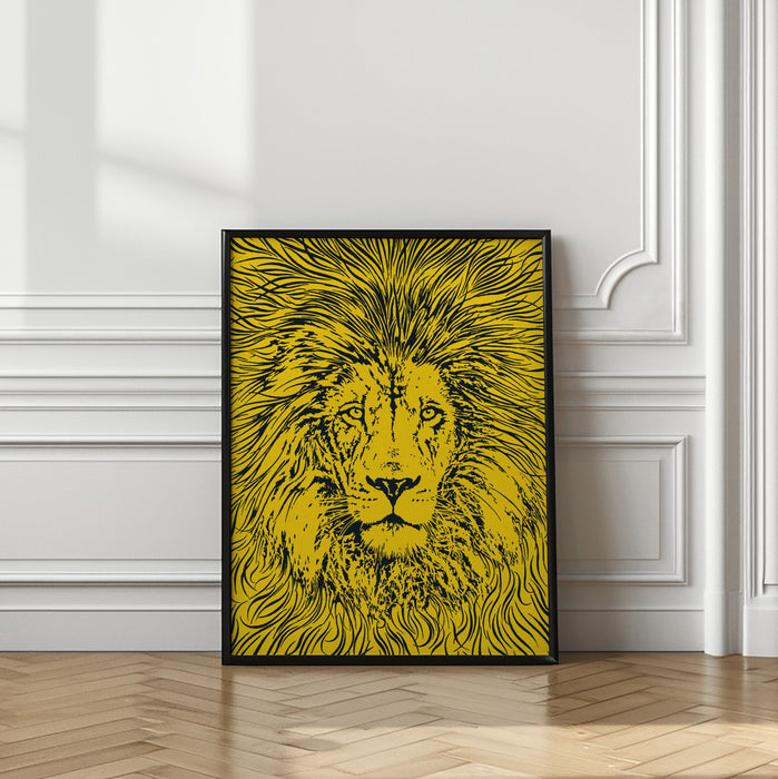 Lion Portrait – King of the Beasts Framed Art Wall Decor