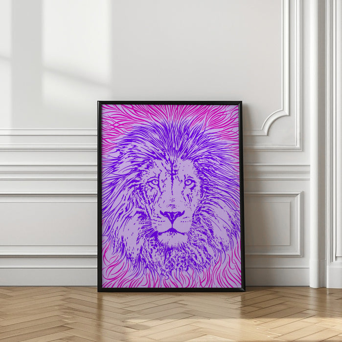 Lion Portrait – King of the Beasts Framed Art Wall Decor