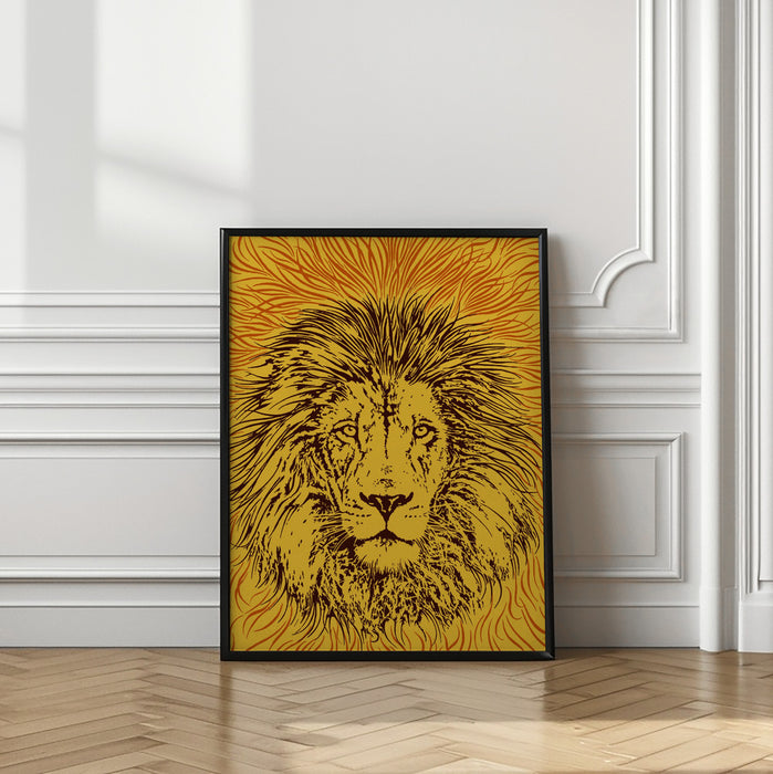 Lion Portrait – King of the Beasts Framed Art Wall Decor