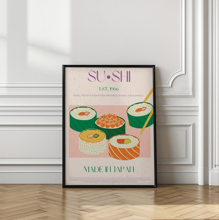 Sushi Framed Art Modern Wall Decor