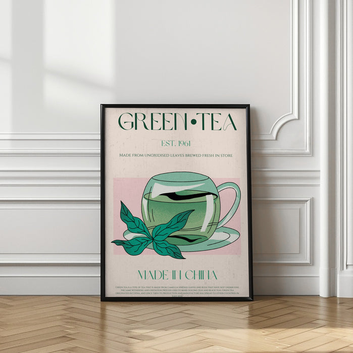 Green Tea  Framed Art Modern Wall Decor