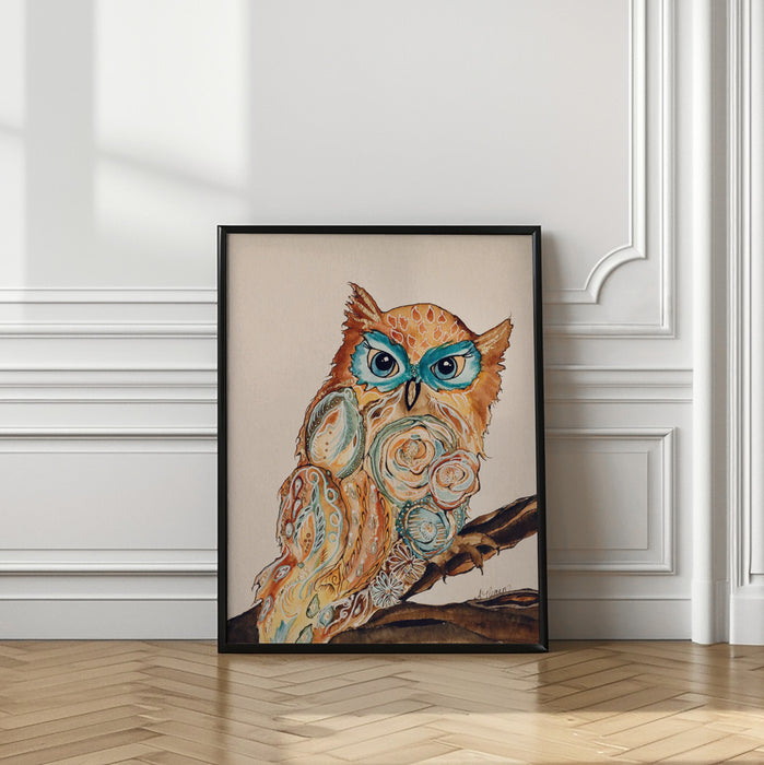 Wise Owl Framed Art Wall Decor