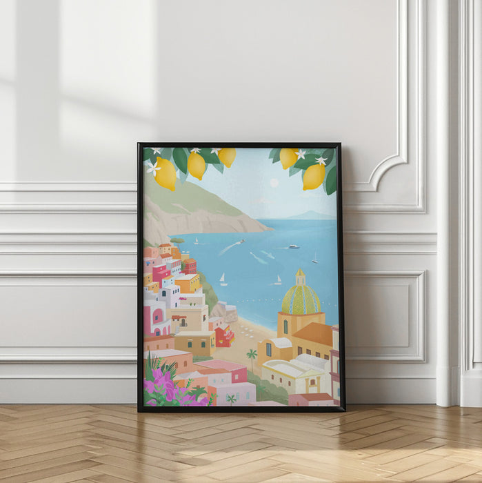 Positano, Italy Framed Art Modern Wall Decor