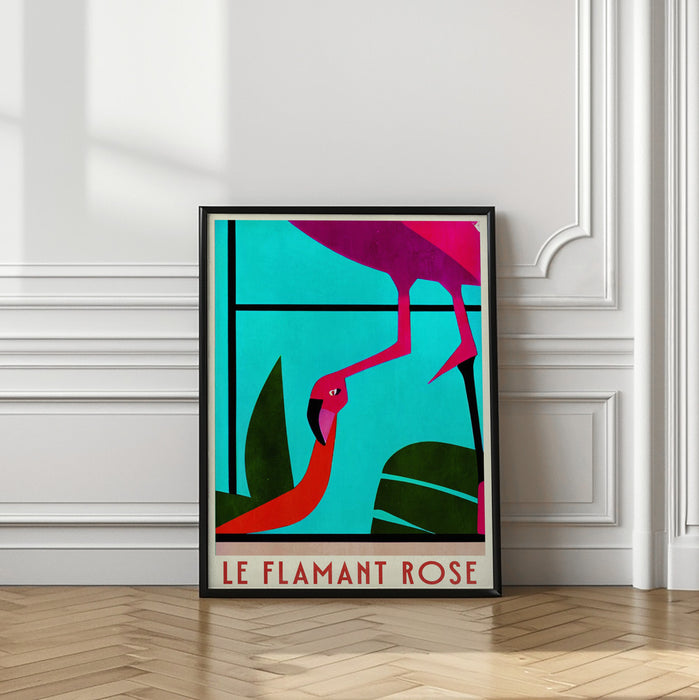 Le Flamant Rosé Framed Art Wall Decor