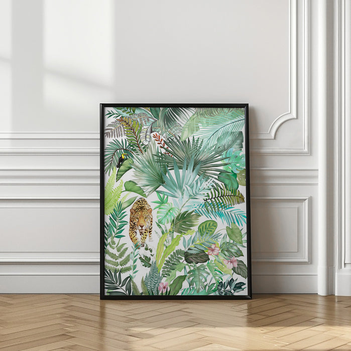 Jungle Leopard 03 Framed Art Modern Wall Decor