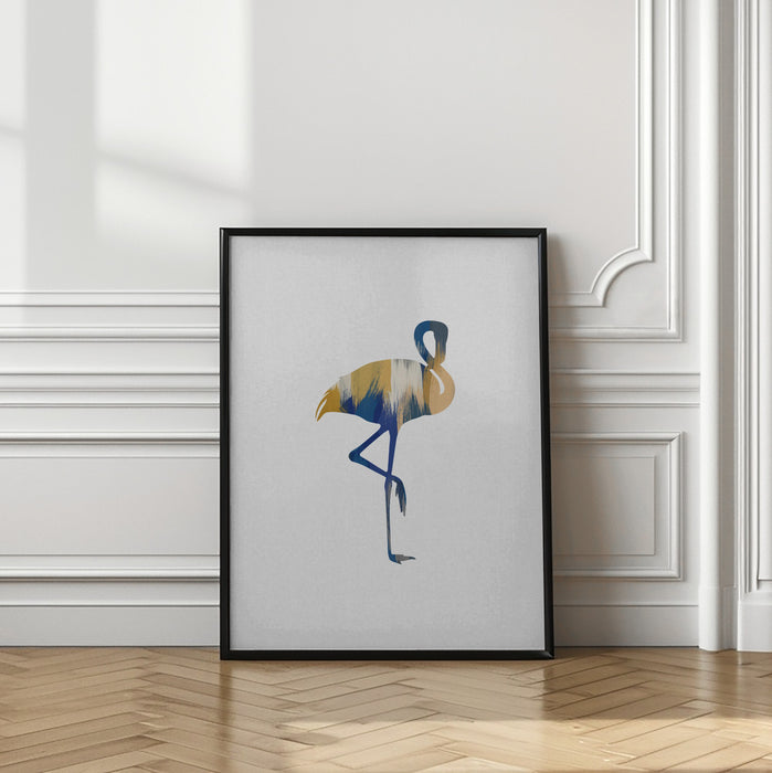 Blue & Yellow Flamingo Framed Art Wall Decor