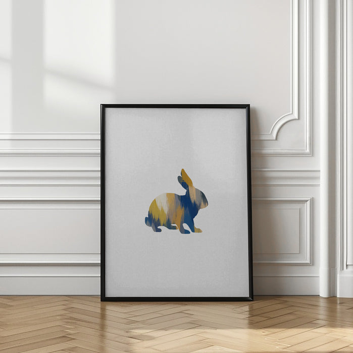 Blue & Yellow Rabbit Framed Art Wall Decor