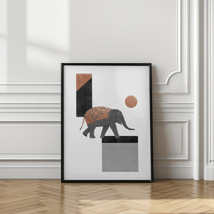 Elephant Mosaic I Framed Art Modern Wall Decor