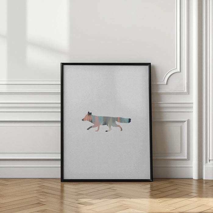 Pastel Fox Framed Art Wall Decor