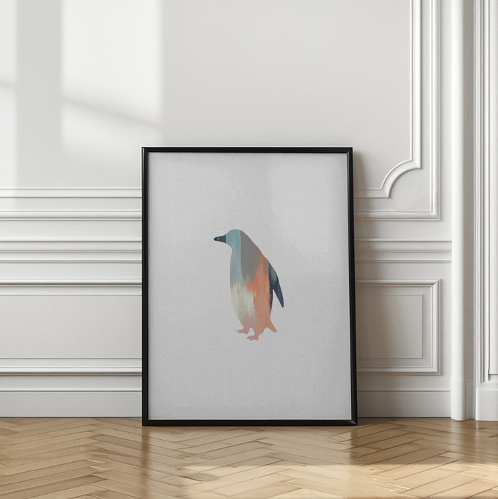 Pastel Penguin Framed Art Wall Decor