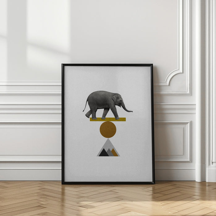 Tribal Elephant Framed Art Wall Decor