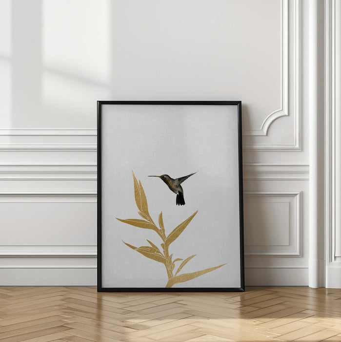 Hummingbird & Flower Ii Framed Art Wall Decor