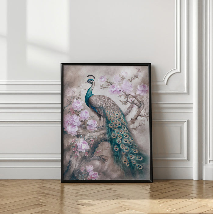 Peacocks Romance Garden Framed Art Wall Decor