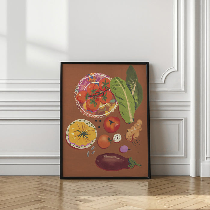 Veggies Framed Art Wall Decor