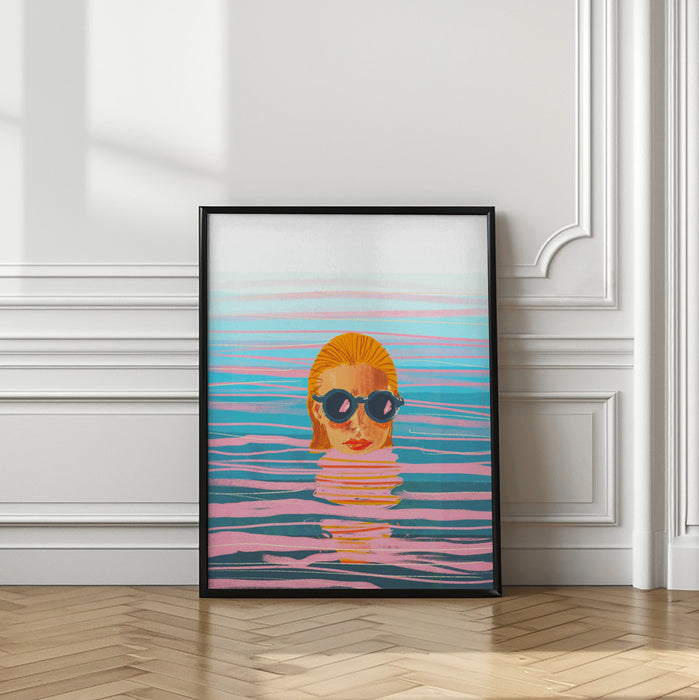 Ocean swim Framed Art Wall Decor