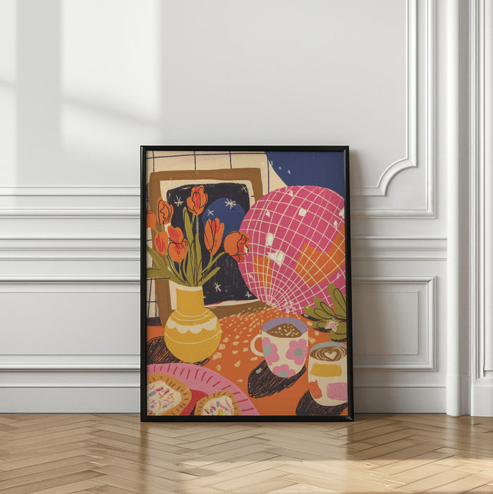 Disco tea II Framed Art Wall Decor