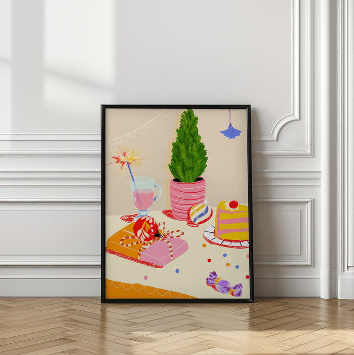 Holiday table Framed Art Wall Decor