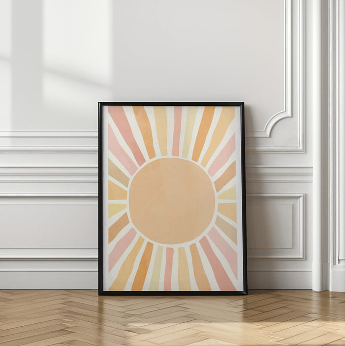 Boho sun Framed Art Wall Decor