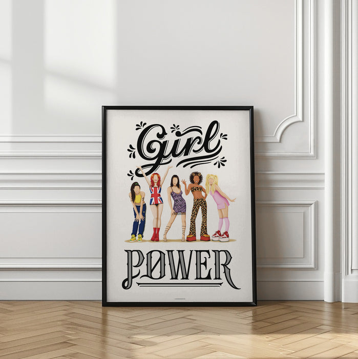 Girl Power Framed Art Modern Wall Decor