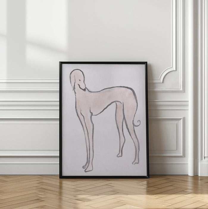 Pastel hound Framed Art Wall Decor