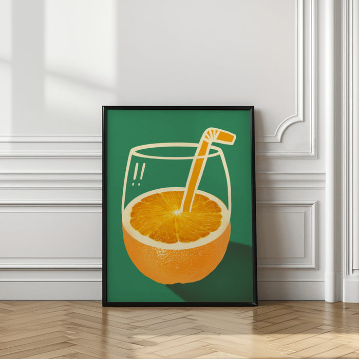 Orange juice Framed Art Wall Decor