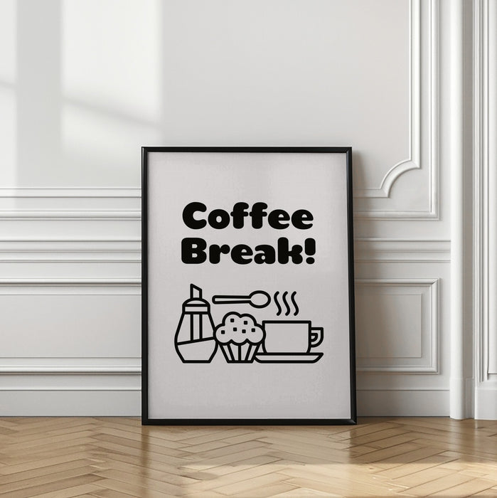 Coffee Break Framed Art Modern Wall Decor