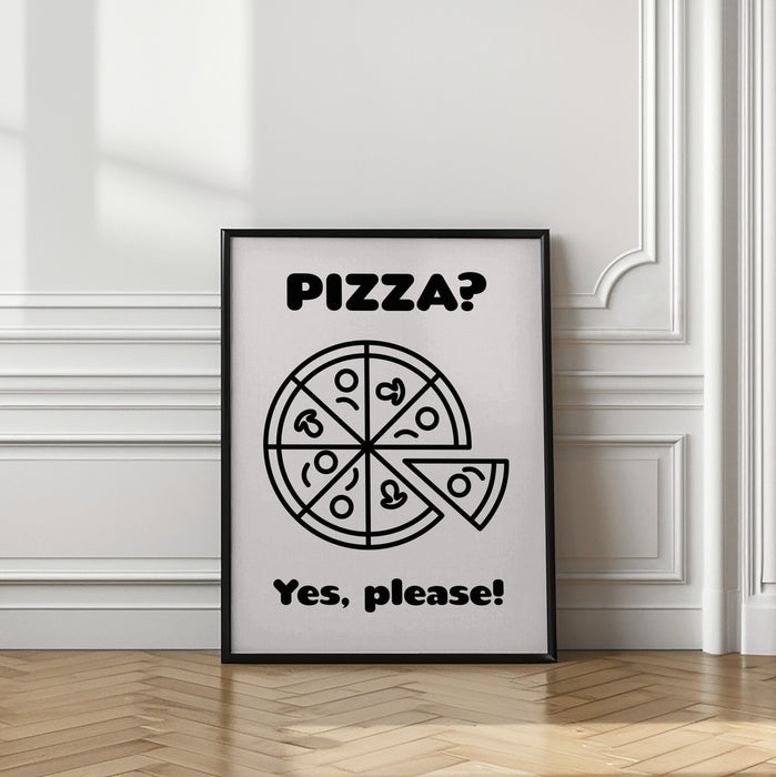 Pizza Framed Art Modern Wall Decor