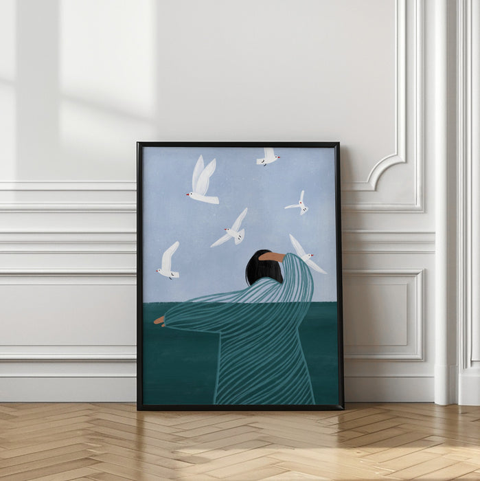 Seaside Framed Art Modern Wall Decor